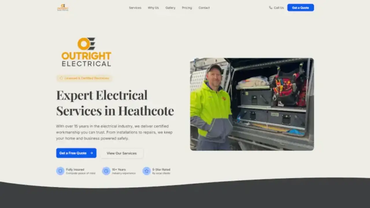 Outright Electrical website