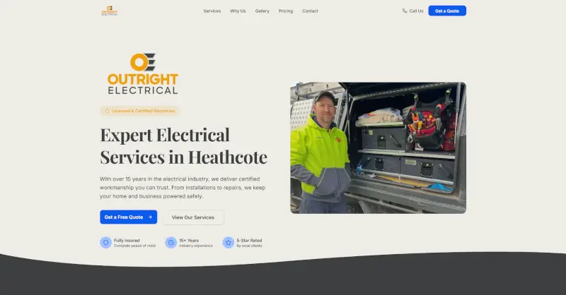Outright Electrical website